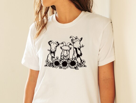 Download Goat Sunflowers Svg Cricut Farm Animals Flowers Clipart Cute Etsy