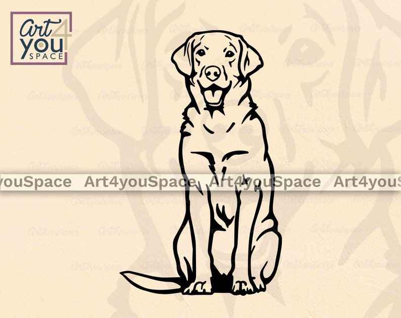 labrador retriever sitting svg