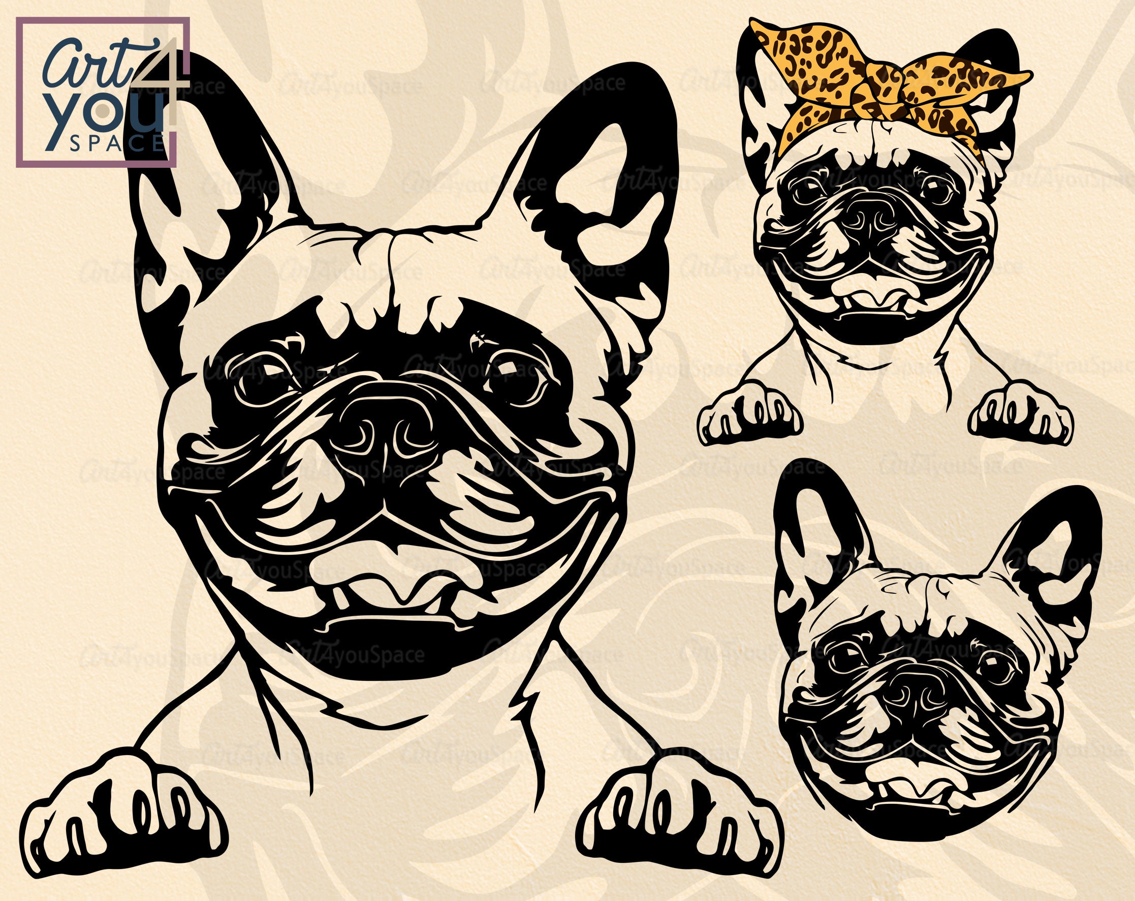 Dog face svg Dog SVG Cricut cut file French bulldog svg dog breed