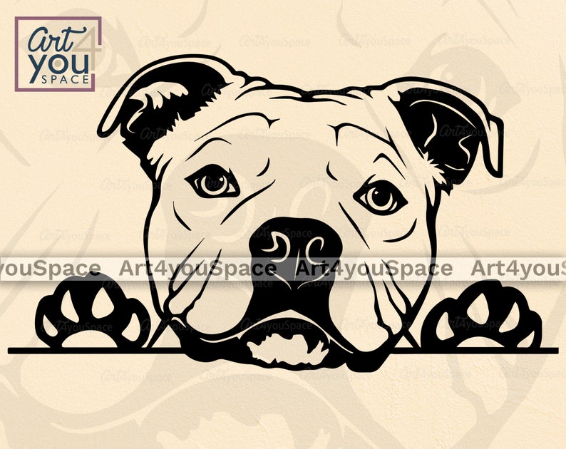 Download Cute American Bully svg dog svg cricut funny face head pet ...