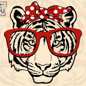 Tiger mascot svg, Cricut Projects, Team logo Design, School Spirit Svg, tshirt press design, Wild Animal Girly Clipart, zoo PNG, Vector dxf