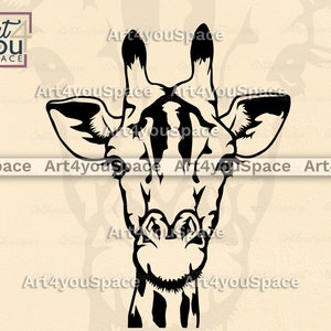 Giraffe SVG Files for Cricut Giraffe Face Head Clipart Vector - Etsy