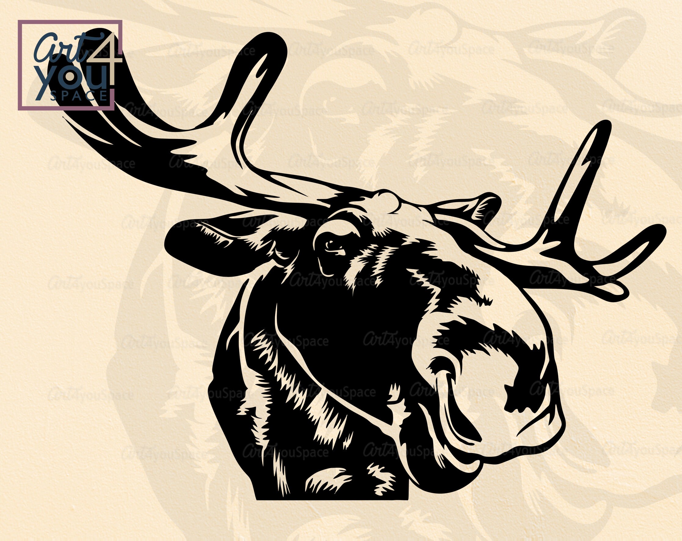 Moose SVG files for cricut Canadian Woodland animal funny Etsy