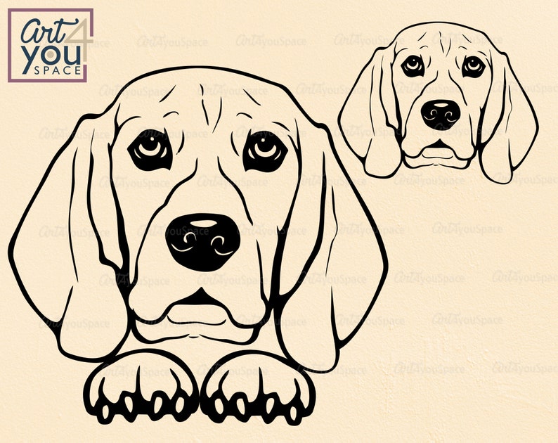 Peeking Breed Clipart Printable Bundle Dog Svg Peekaboo Head Png Download Vector Face Beagle Svg Shirt