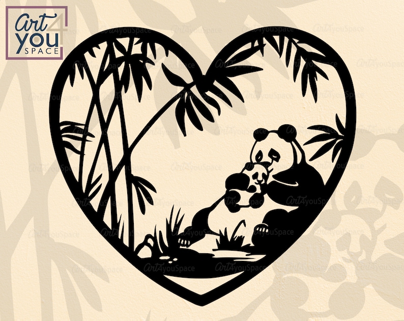 Panda Bear Svg Panda Svg Mom Baby Svg Vectors Animal Png Etsy