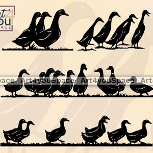 Enten-Svg, Dxf-Dateien für Laser-cut-Plasma-Projekte, Glowforge-Projekte, Glowforge-Projekte, Farmtier-Design, Enten-Svg,