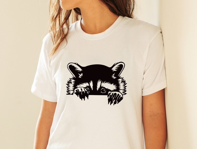 Download Peeking Raccoon SVG Silhouettes dxf funny animal SVG Files | Etsy
