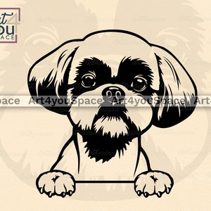 Shih Tzu Svg Dog SVG File for Cricut Cute Face Bandana - Etsy Australia