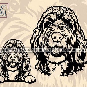 Bernedoodle Dog svg Bundle for Cricut, Digital Cute Animal Clipart, Printable png Designs, Doodle Dog Face svg Files, Bernedoodle Clipart