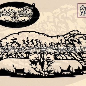 Agnello Svg, Pecora svg, Animale da fattoria carino, Pecora, Bestiame, vita da fattoria, Clipart, Vettore, Cricut, Png, Dxf Plasma CNC Laser Cut, arte stampabile