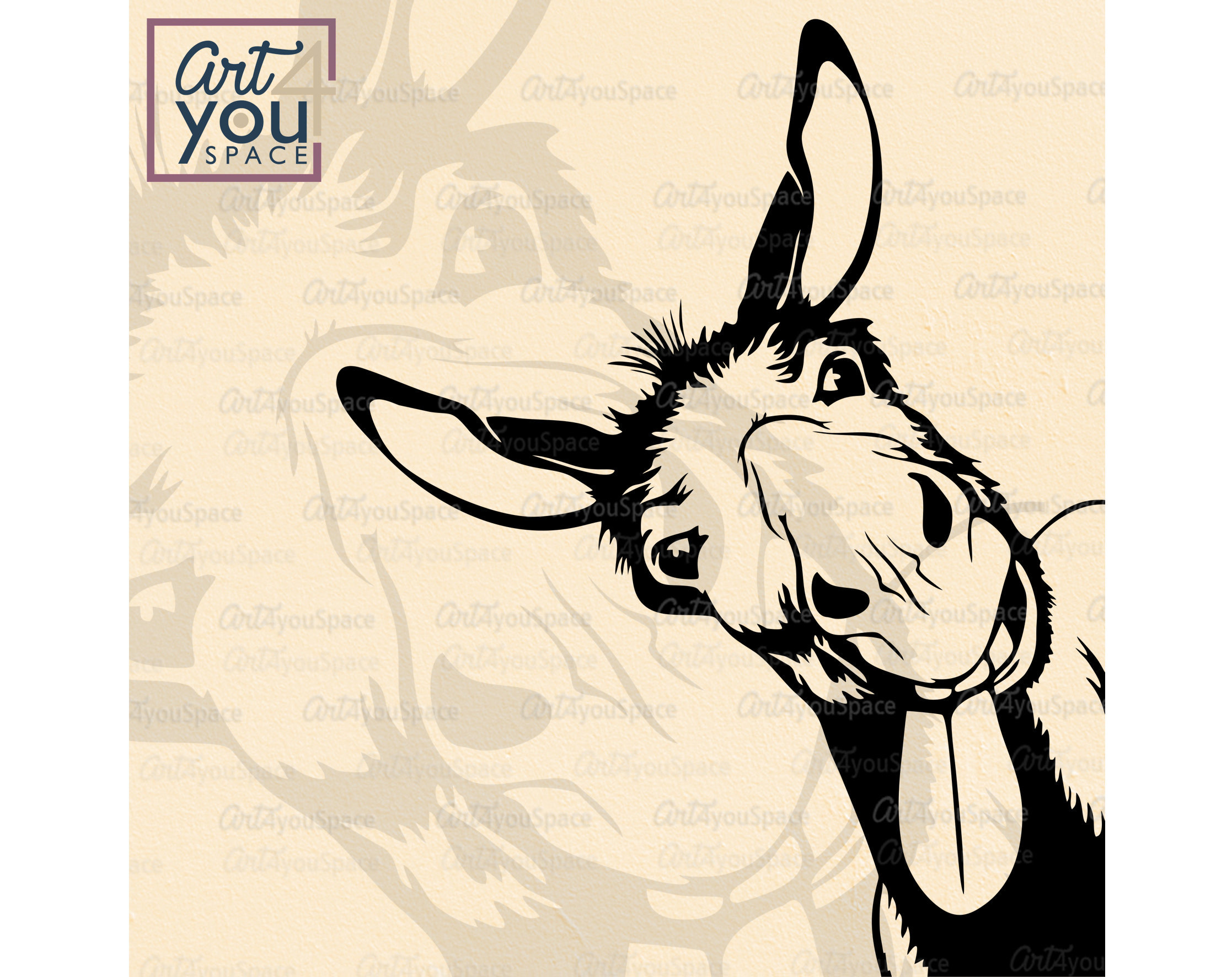 Funny Donkey Svg Donkey For Cricut Donkey Clip Art Cartoon Etsy | My ...