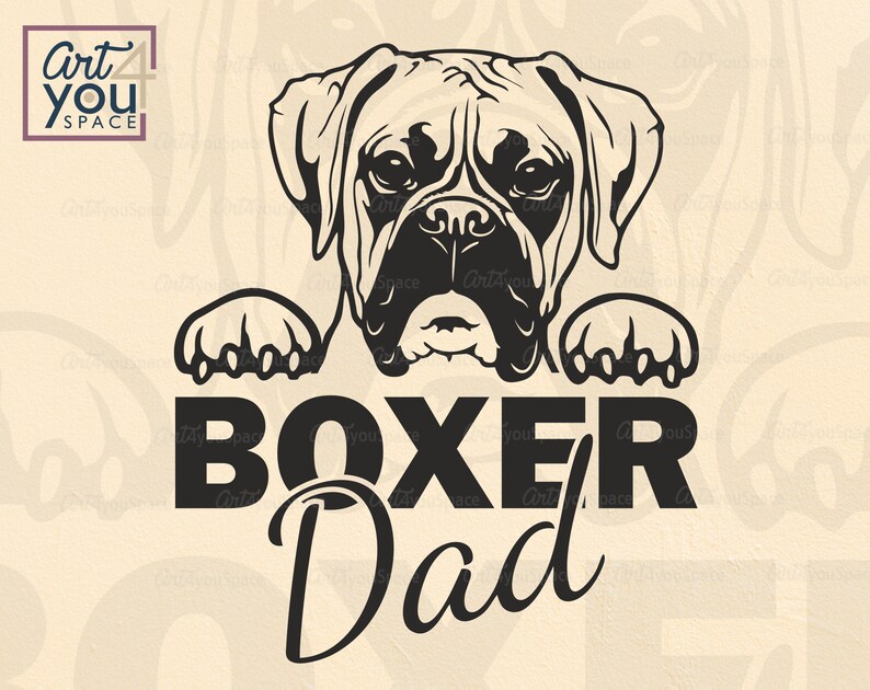 Download Boxer dog svg Dog breed Boxer dad cute animal face head | Etsy