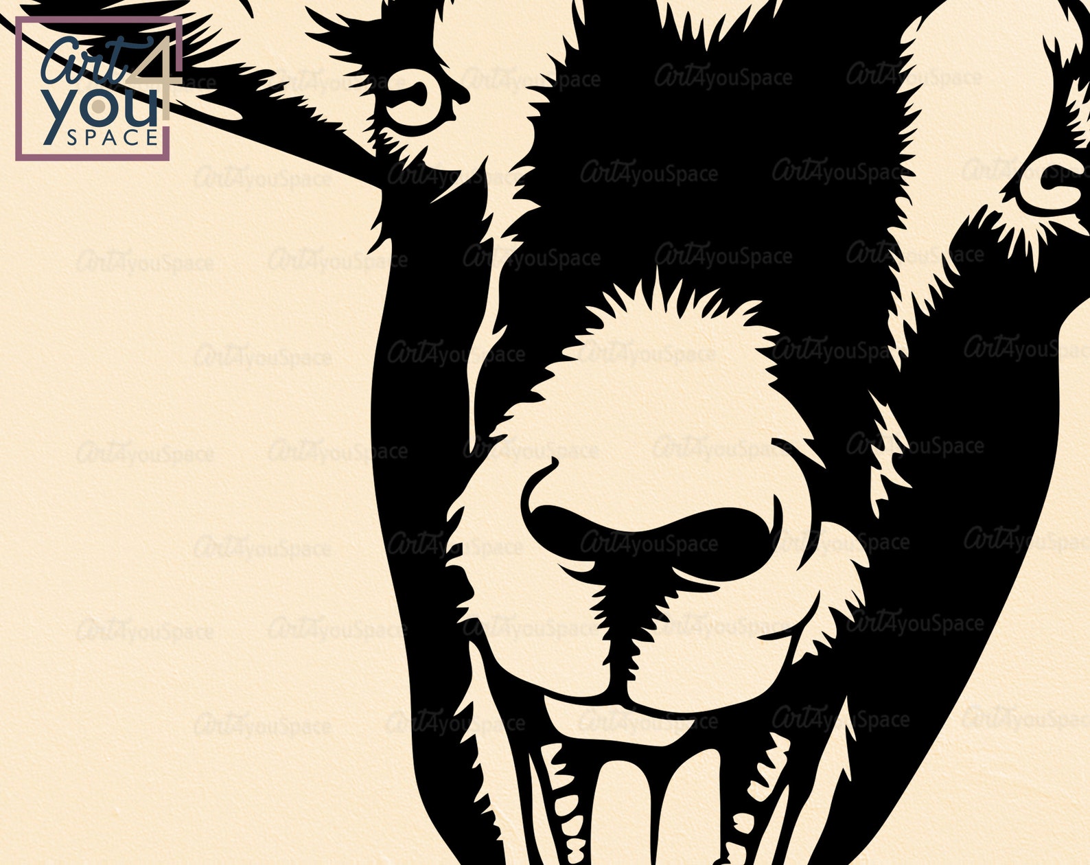 Goat Head Svg Cricut Clipart Farm Animal Funny Face Download - Etsy