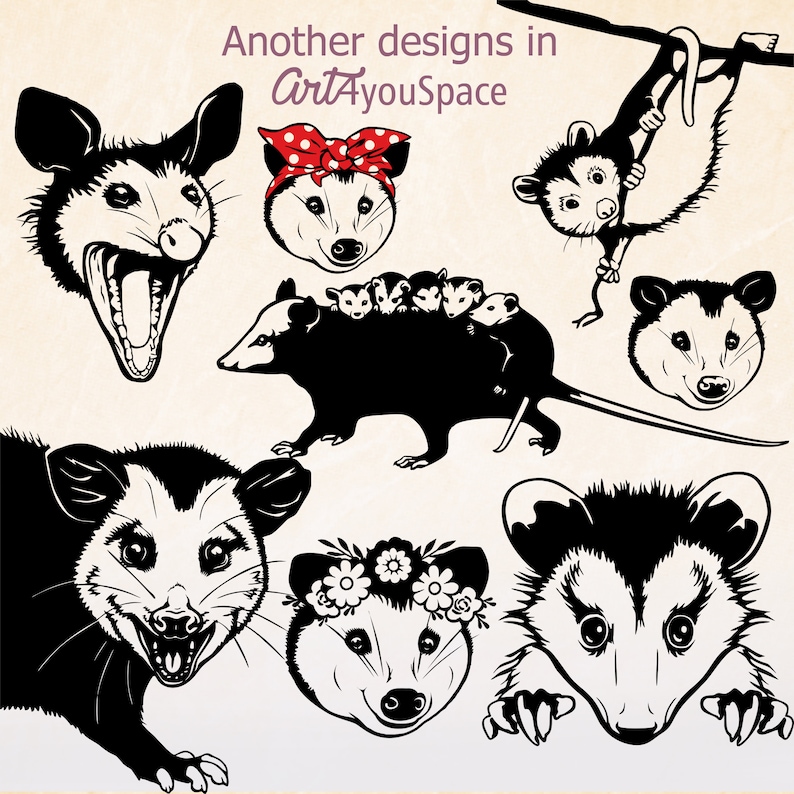 Download Peeking Opossum SVG possum dxf Cricut woodland animal | Etsy