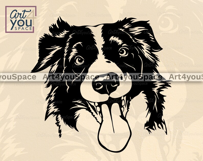 Download Border Collie svg dog svg files for Cricut USA flag ...