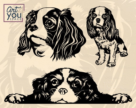 Cavalier King Charles Spaniel Svg Dog Svg Files For Cricut Etsy