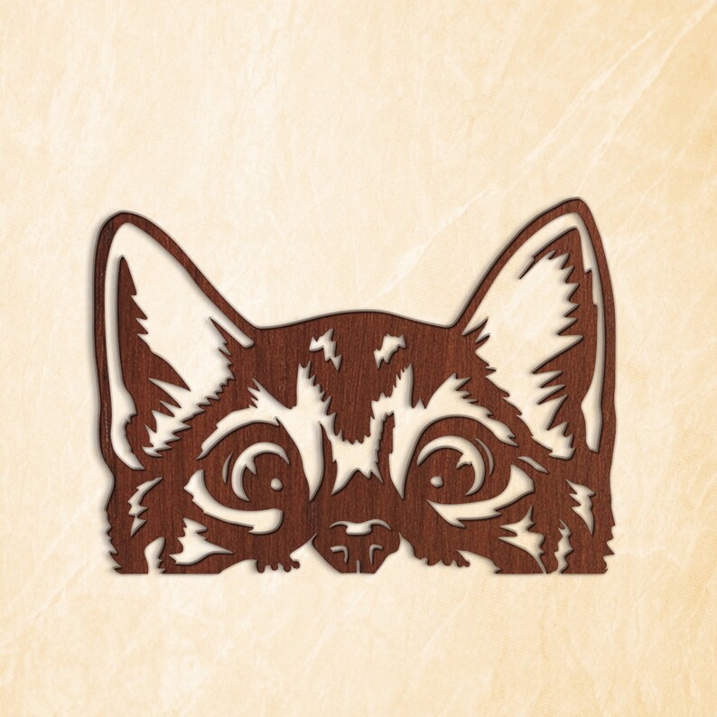 Download Funny Cat SVG files for Cricut cute peeking Pet face ...