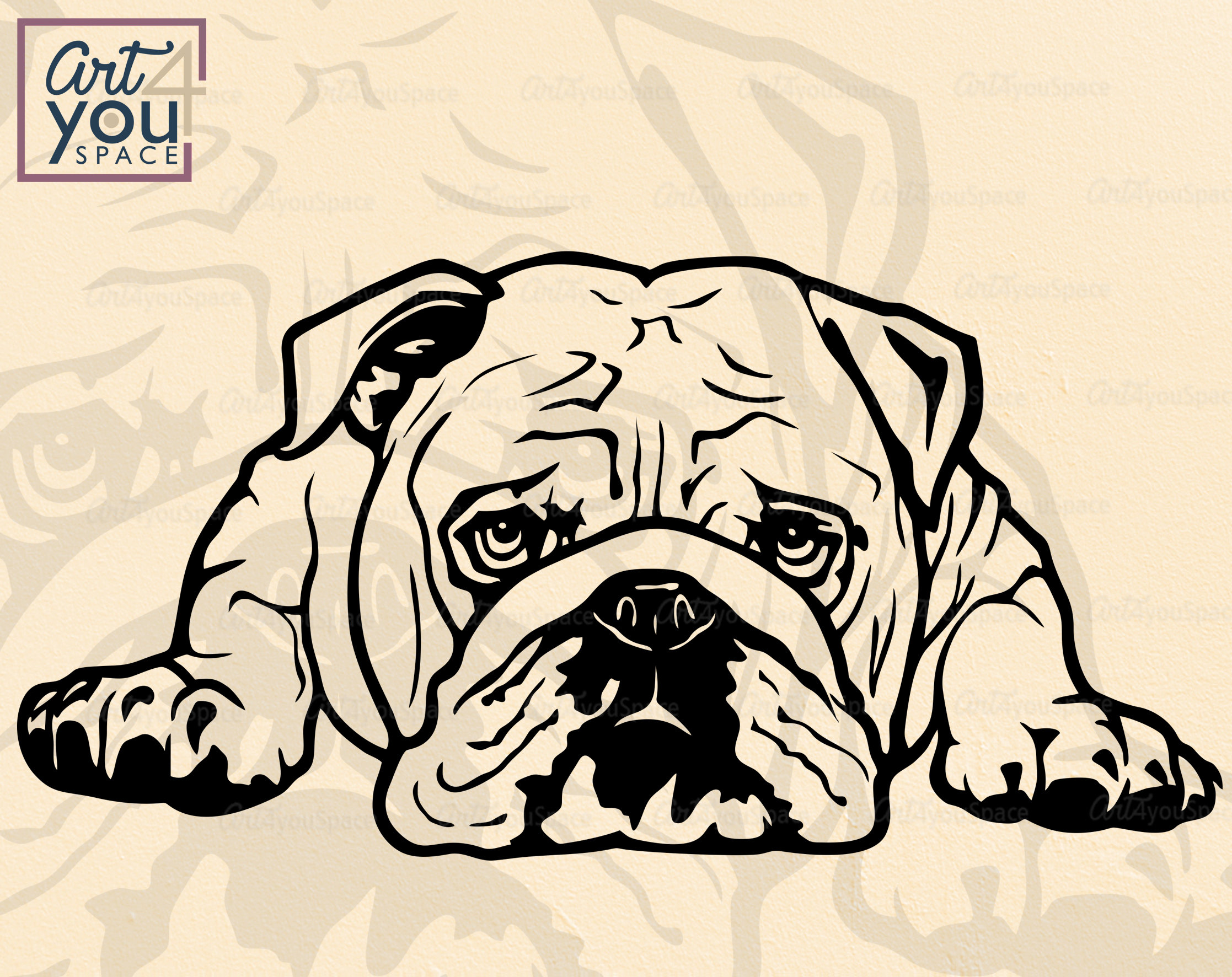 American bulldog svg dog svg files for cricut July 4th Etsy