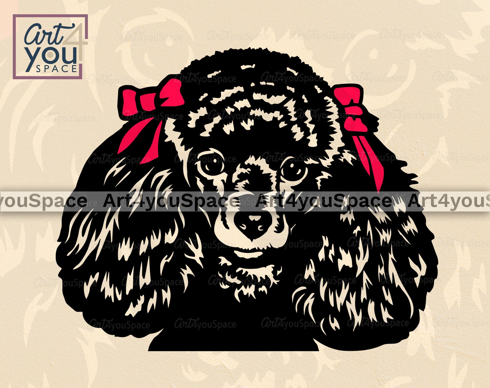 Poodle svg dog svg files for Cricut black Boodle Breed | Etsy