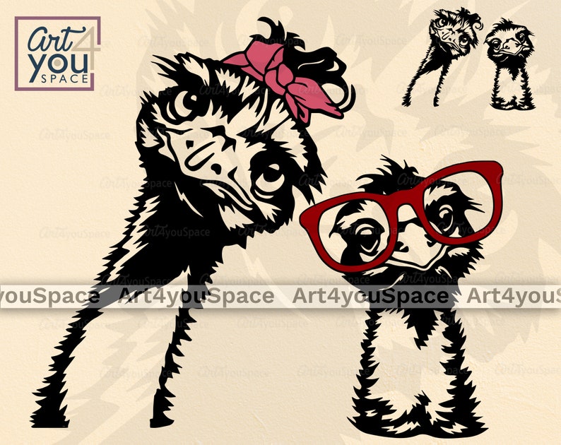 Download Cute Emu head svg Cricut australian bird vector animal face | Etsy