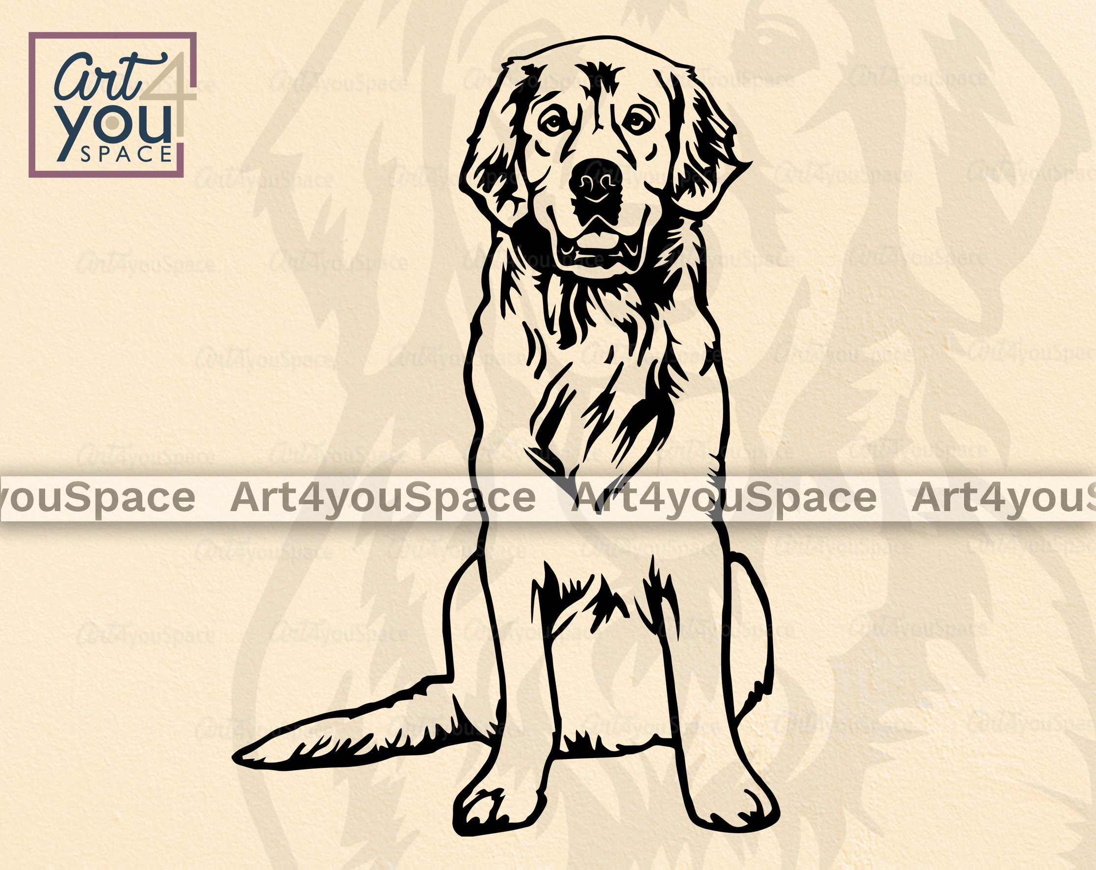 Golden Retriever SVG Goldie Clipart Dog Svg Files for - Etsy Ireland