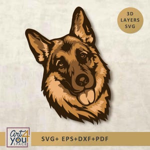German Shepherd 3d svg