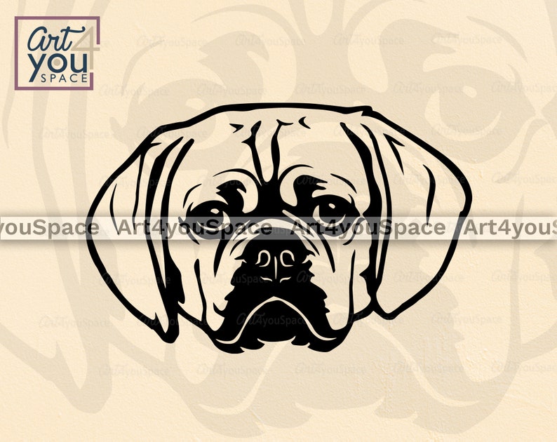 Puggle Svg Dog Svg File for Cricut Beagle Pug Mix Breed | Etsy