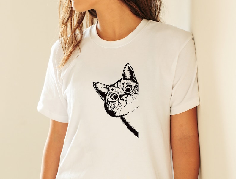 printable Portrait vector graphics Download shirt svg silhouette png dxf funny face head stencil cute Cat SVG Christmas clipart cricut
