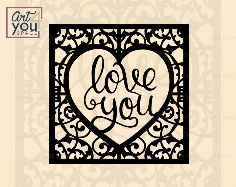 Download Mothers Day card svg Love you Cricut lace heart clipart ...