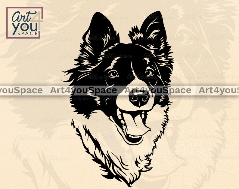 Download Border Collie bandana svg dog svg files for Cricut funny ...