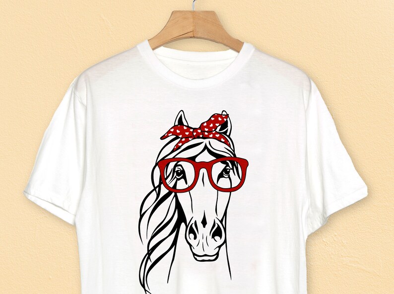 Download Horse Svg bandana glasses buble gum cricut farm animal | Etsy