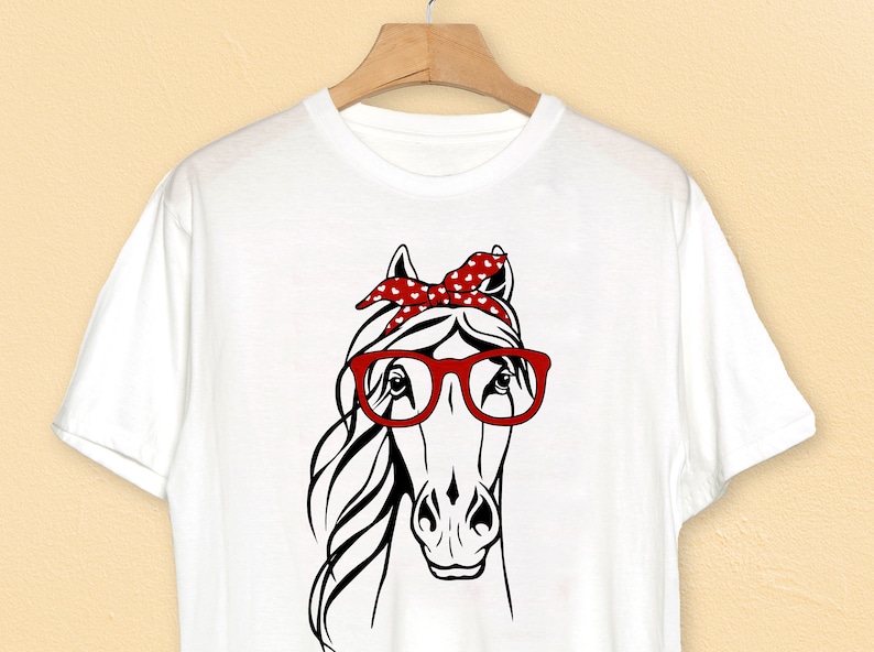 Download Horse Svg bandana glasses buble gum cricut farm animal | Etsy