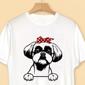 Shih Tzu Svg Dog SVG File for Cricut Cute Face Bandana - Etsy Australia