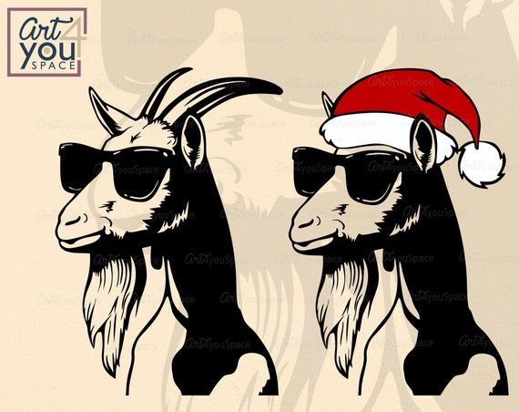 Download Goat with sunglasses svg files for cricut cool goat head ...