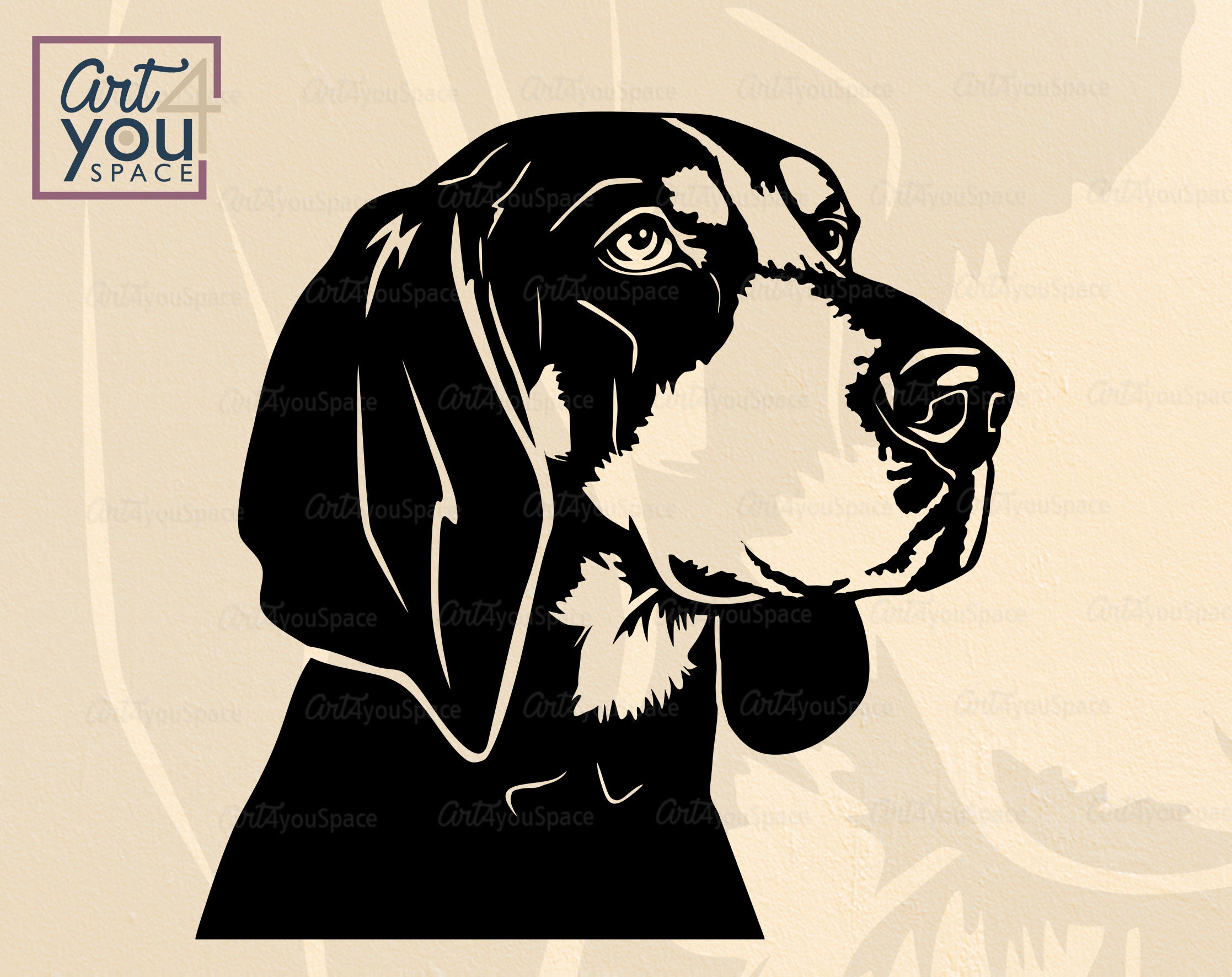 BLUETICK COONHOUND Svg Files for Cricut Hunting Dog Vector Etsy