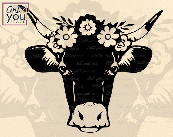 Free Free 240 Flower Cow Head Svg SVG PNG EPS DXF File