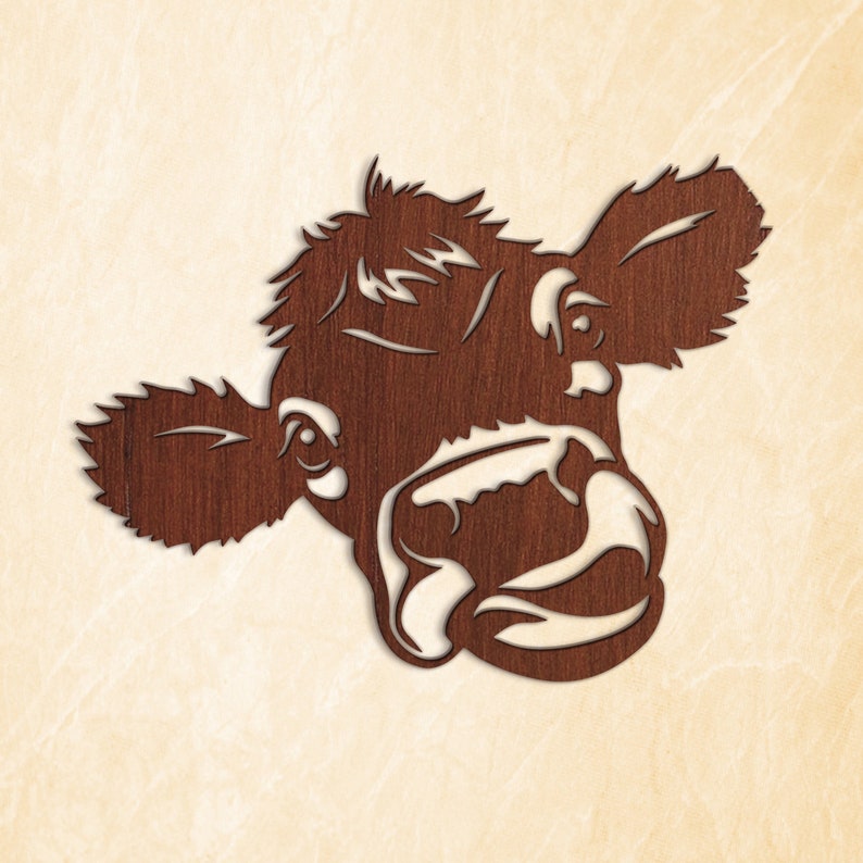 Cow Head Svg Cricut Heifer Clipart Farm Animal Png Calf Etsy