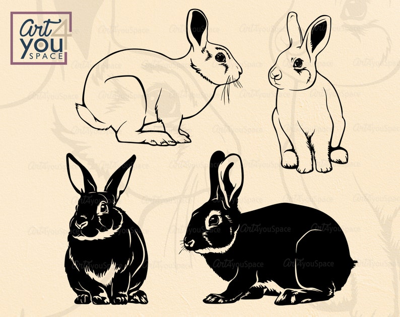 Download Rabbit SVG Bunny svg files for cricut Easter farm animal ...