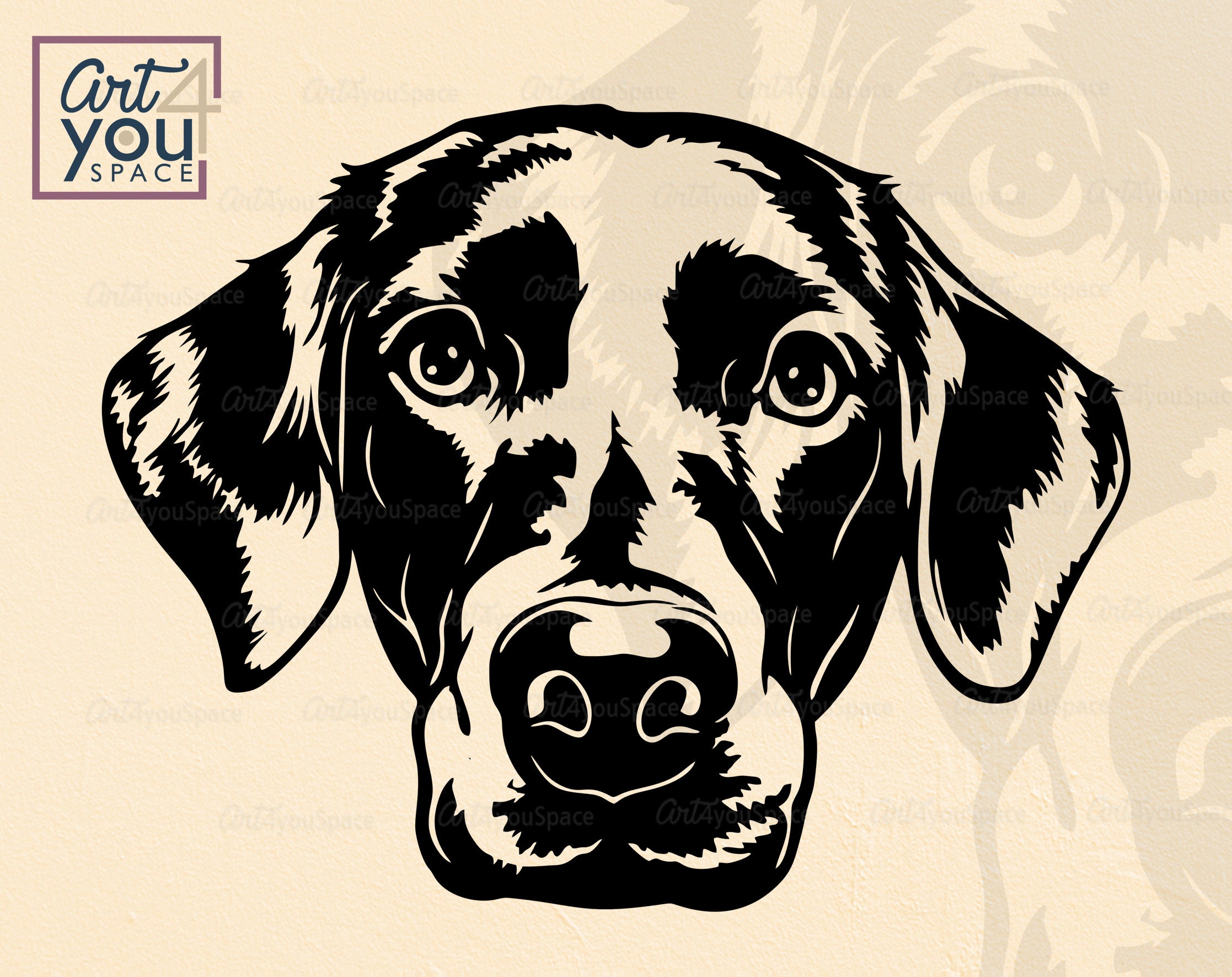 Labrador Svg Dog Svg Cricut Black Labrador Retriever Face - Etsy