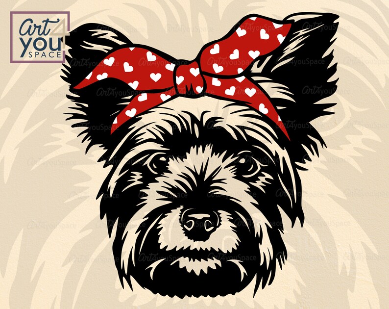 Download Yorkshire terrier SVG yorkie Valentine clipart dog svg | Etsy