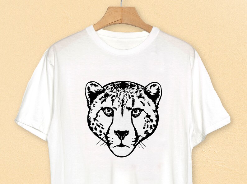 Download Cheetah SVG files Cricut Wild Animal Face Zoo Clipart | Etsy