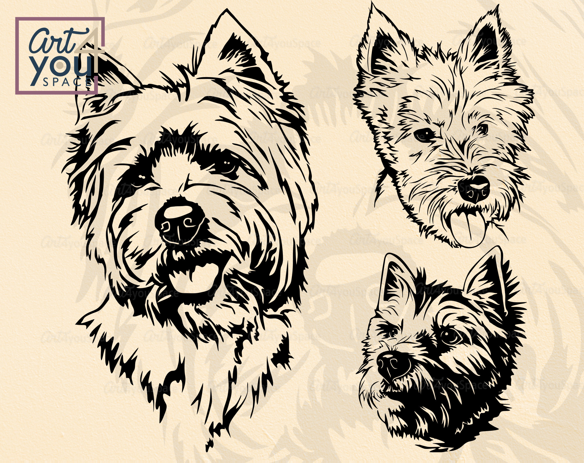 West highland white terrier svg westie clipart dog svg | Etsy