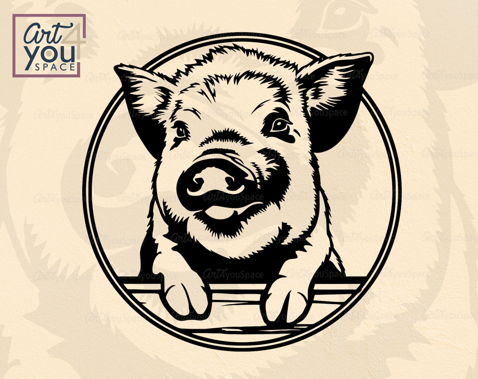Kune Kune Pig Svg Files for Cricut, Farm Animal Clipart, Farm Life ...