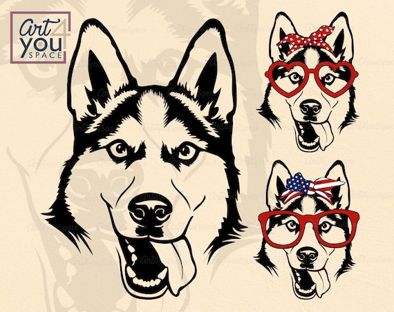 Download Husky Svg Dog Svg Cricut Siberian Husky Heart Glasses Usa Etsy 3D SVG Files Ideas | SVG, Paper Crafts, SVG File