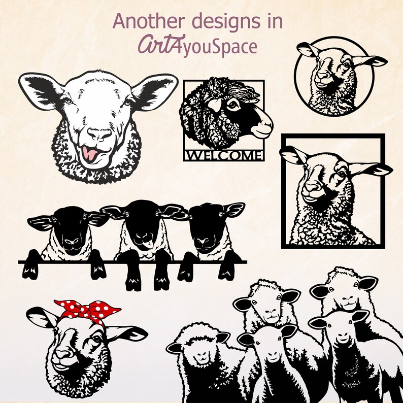 Download Sheep svg files for Cricut Clipart Funny Lamb Farm Animal ...