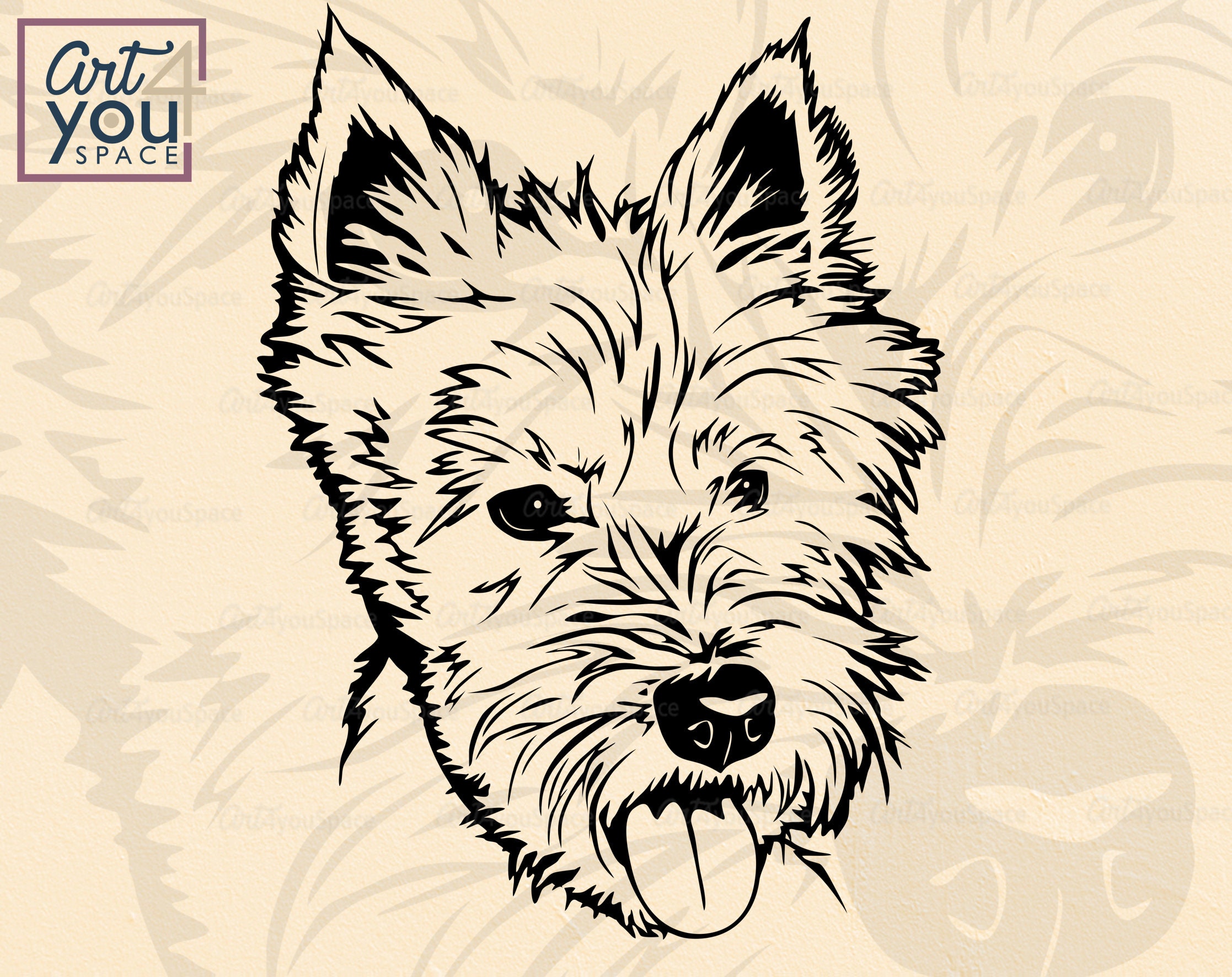 West Highland White Terrier Svg Westie Clipart Dog Svg | Etsy UK