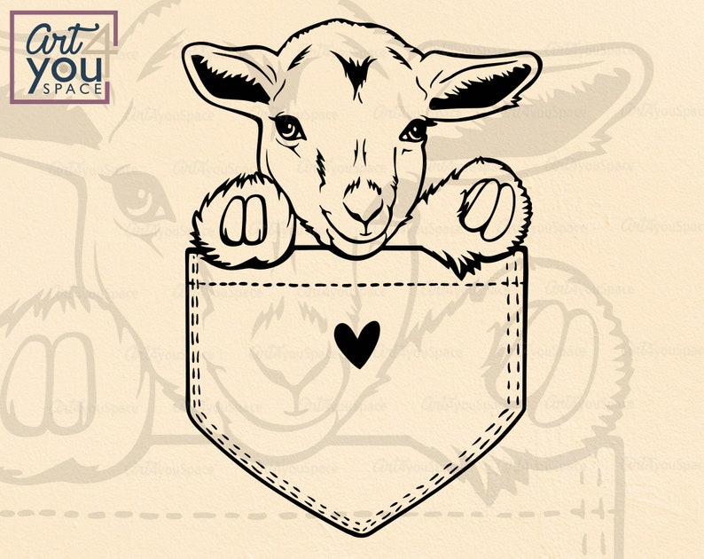 Download Cute goat kid lamb calf pig in pocket svg cricut farm ...