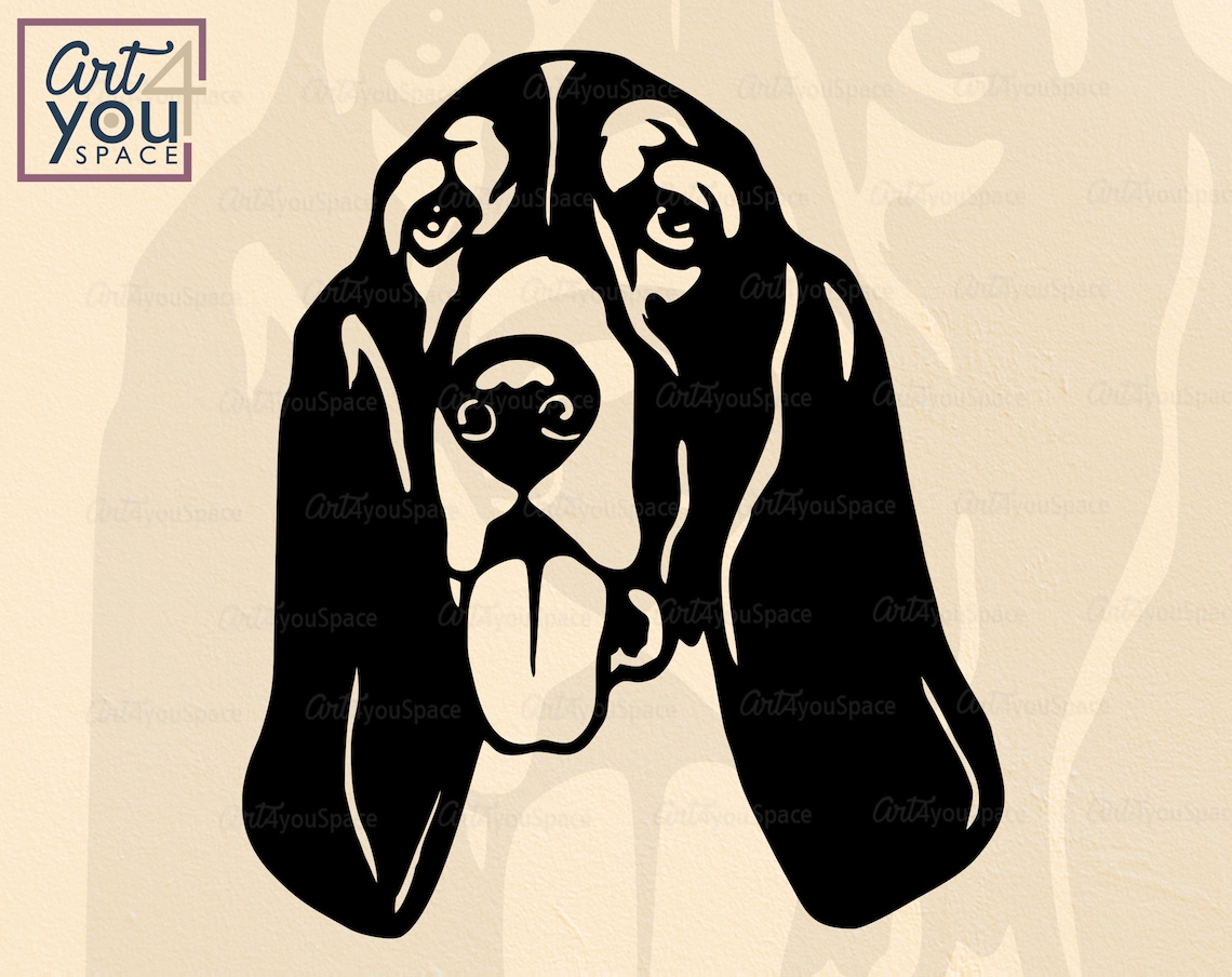Basset Hound Svg Dog Svg Cricut Cute Pet Face Clipart Head | Etsy