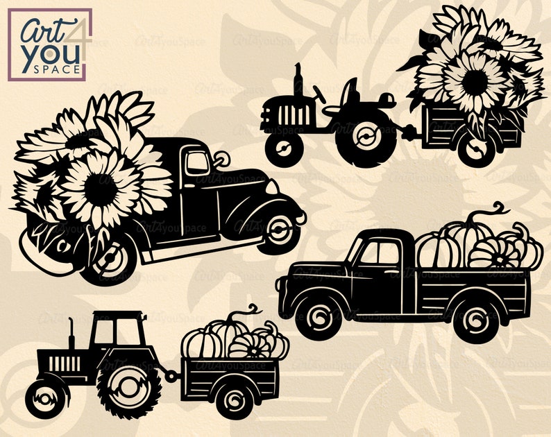 Free Free Sunflower Truck Svg 403 SVG PNG EPS DXF File
