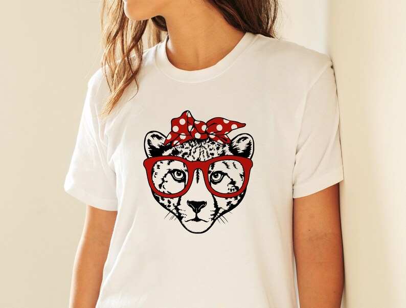 Download Cheetah glasses bandana SVG files for Cricut Wild Animal Face | Etsy